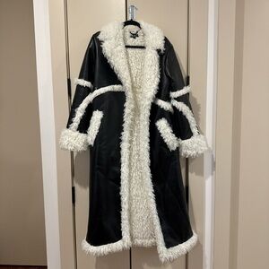 Missguidef faux leather fur jacket